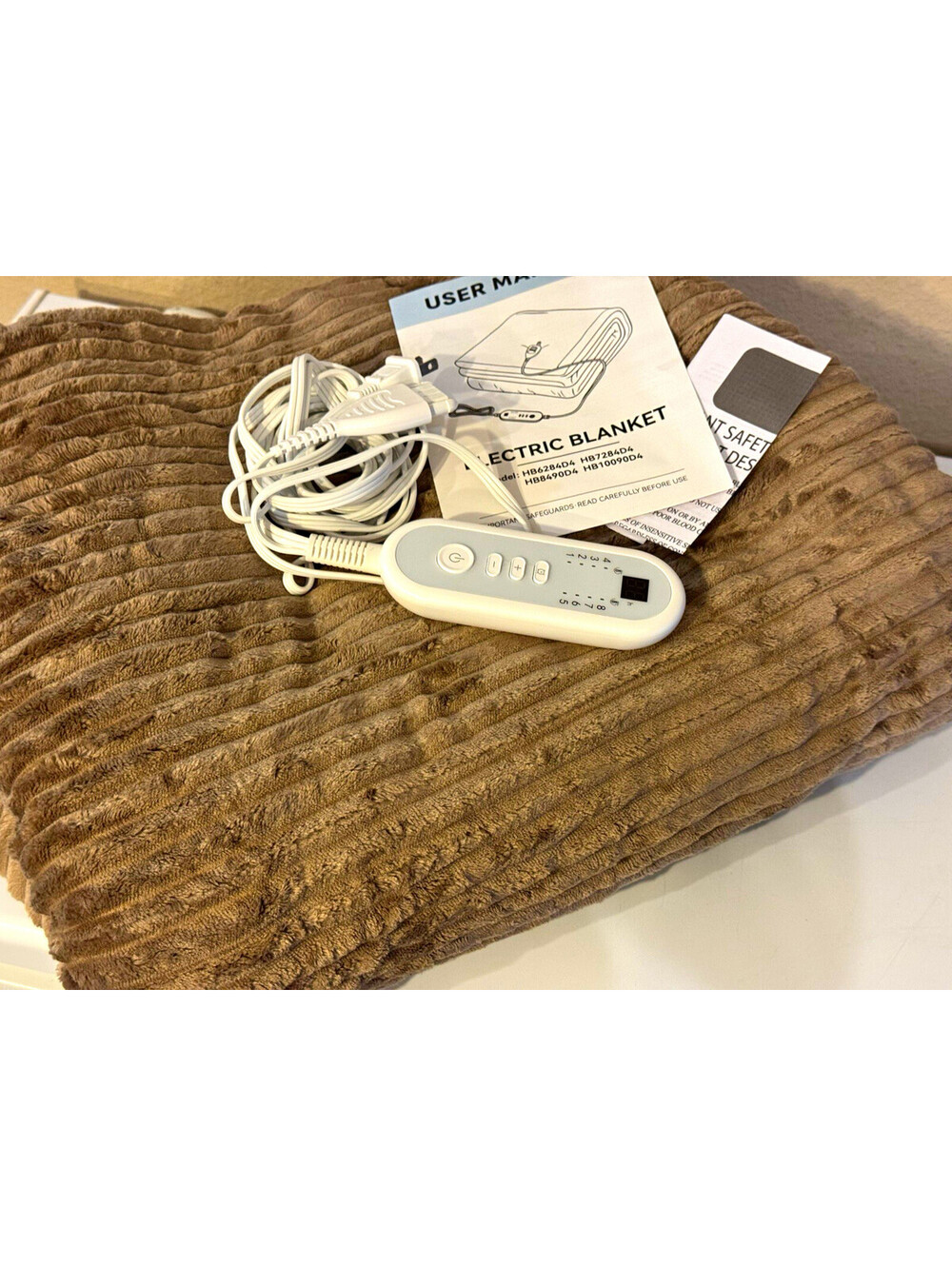 Brown Twin Heated Electric Blanket 62x84 Sherpa 8 Heat Settings New